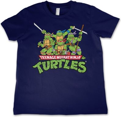 Teenage Mutant Ninja Turtles Teeange Mutant Ninja Turtles Distressed Group Kids T