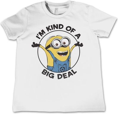 Minions I'm Kind Of A Big Deal Kids T-Shirt Kinder White