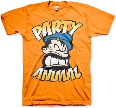 Popeye Brutos Party Animal T-Shirt Orange