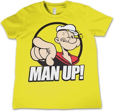 Popeye Man Up! Kids T-Shirt Kinder Yellow