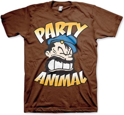 Popeye Brutos Party Animal T-Shirt Brown