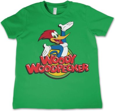 Woody Woodpecker Classic Logo Kids Tee Kinder T-Shirt Green