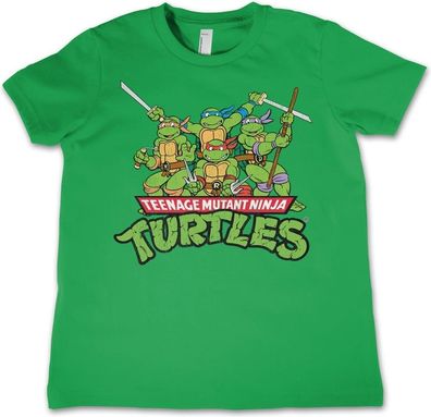 Teenage Mutant Ninja Turtles Teeange Mutant Ninja Turtles Distressed Group Kids T