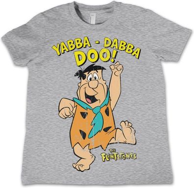 The Flintstones Yabba-Dabba-Doo Kids T-Shirt Kinder Heather-Grey