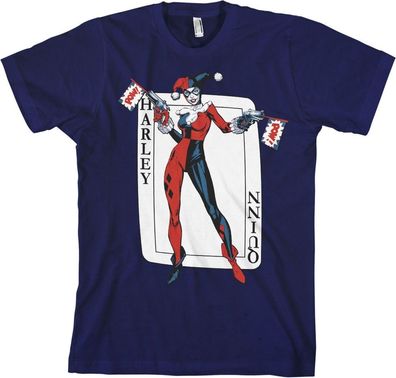 Harley Quinn Card Games T-Shirt Navy