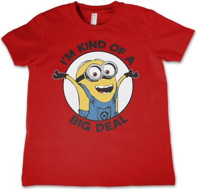 Minions I'm Kind Of A Big Deal Kids T-Shirt Kinder Red