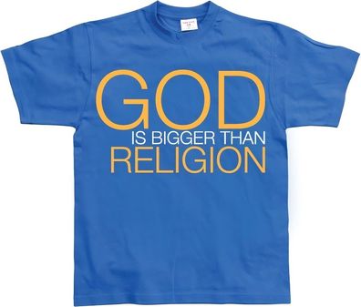 Hybris God Is Bigger Than Religion Blue