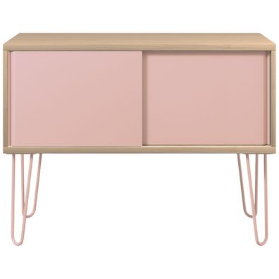 Bisley MultiRange Sideboard in Eiche-Pink - Büroschrank mit Schiebetüren 100cm breit,