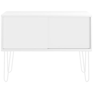 Bisley MultiRange Sideboard in Weiß - Büroschrank mit Schiebetüren 100cm breit, Retro