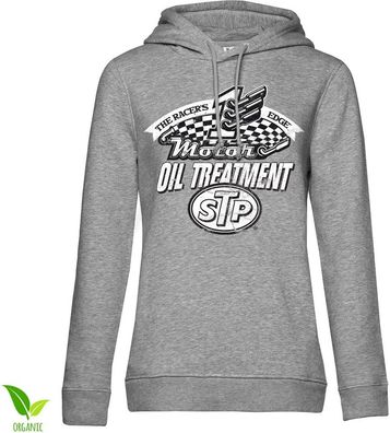 STP Oil Treatment Distressed Girls Hoodie Damen Heather-Grey