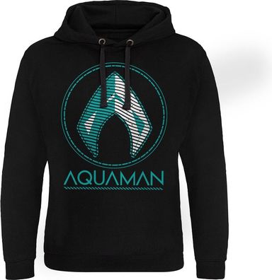 Aquaman Distressed Shield Epic Hoodie Black