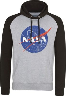 NASA Washed Insignia Baseball Hoodie Heather-Grey-Black