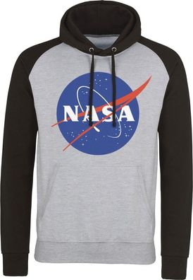 NASA Insignia Baseball Hoodie Heather-Grey-Black