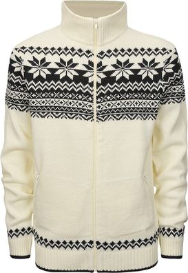 Brandit Herren Strickjacke Cardigan Norweger White