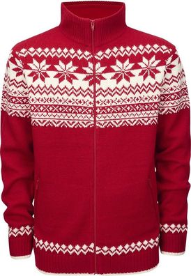 Brandit Herren Strickjacke Cardigan Norweger Red