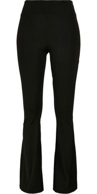 Urban Classics Damen Ladies Recycled High Waist Flared Leggings Black