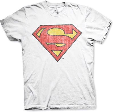 Superman Washed Shield T-Shirt White