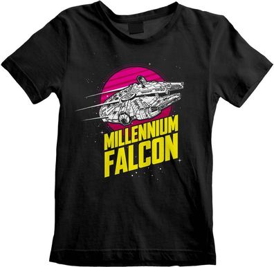 Star Wars - Millenium Falcon Circle (Kids) Jungen Kinder T-Shirt Black