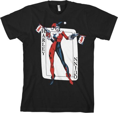 Harley Quinn Card Games T-Shirt Black