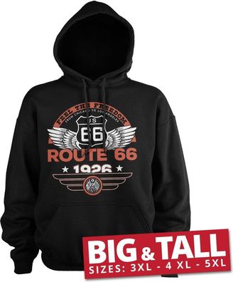 Route 66 Feel The Freedom Big & Tall Hoodie Black