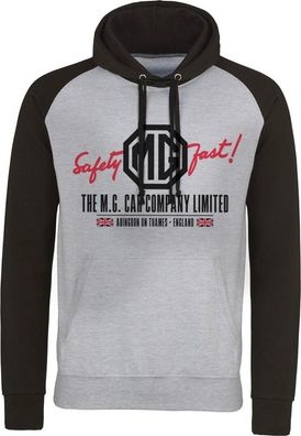 The MG Cars Co. England Baseball Hoodie Heather-Grey-Black