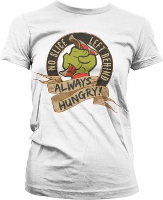 Teenage Mutant Ninja Turtles TMNT No Slice Left Behind Girly Tee Damen T-Shirt White