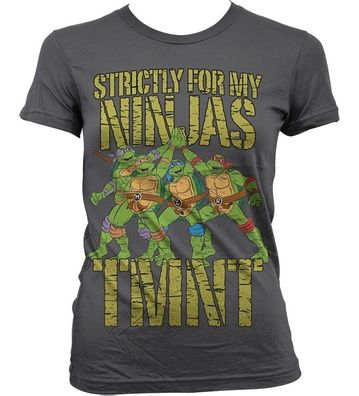 Teenage Mutant Ninja Turtles TMNT Strictly For My Ninjas Girly T-Shirt Damen Dark