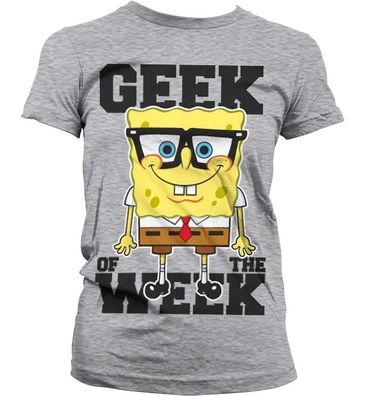 SpongeBob SquarePants Geek Of The Week Girly T-Shirt Damen Heather-Grey