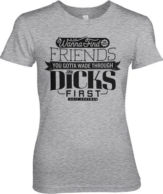 South Park Wade Through The Dicks Girly Tee Damen T-Shirt Heather-Grey