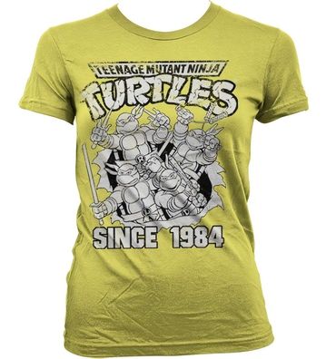 Teenage Mutant Ninja Turtles TMNT Distressed Since 1984 Girly Tee Damen T-Shirt Ye