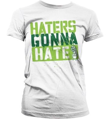 SpongeBob SquarePants Haters Gonna Hate Girly T-Shirt Damen White