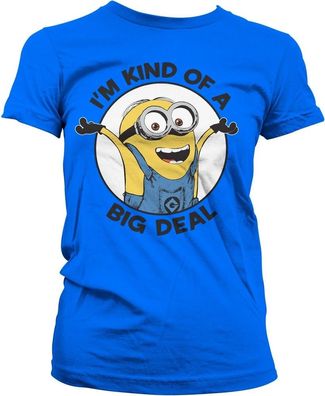 Minions I'm Kind Of A Big Deal Girly Tee Damen T-Shirt Blue