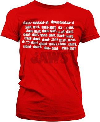 Jaws Dant Dant Girly Tee Damen T-Shirt Red