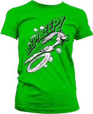 Looney Tunes BEEP BEEP Girly Tee Damen T-Shirt Green