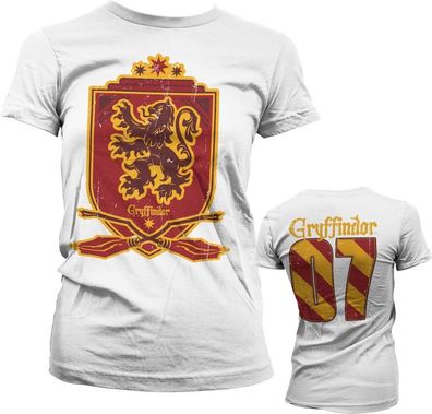 Harry Potter Gryffindor 07 Girly Tee Damen T-Shirt White