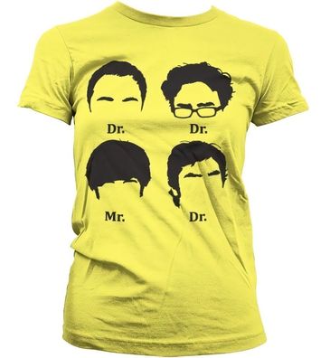 The Big Bang Theory Prefix Heads Girly T-Shirt Damen Yellow