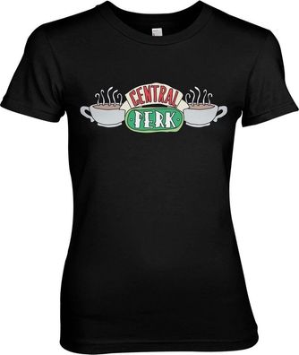 Friends Central Perk Girly Tee Damen T-Shirt Black