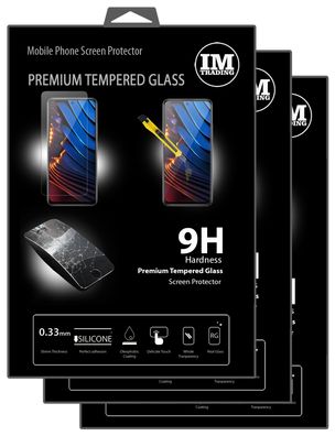 3X Schutz Glas 9H Tempered Glass Display Schutz Folie Display Glas Screen Protecto