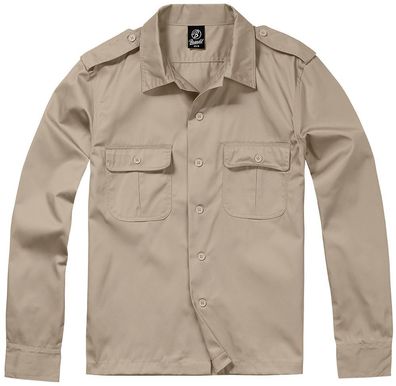 Brandit Hemd US Shirt 1/1 Arm in Beige