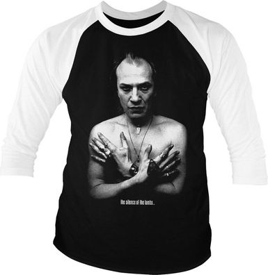 The Silence of the Lambs Buffalo Bill Baseball 3/4 Sleeve Tee T-Shirt White-Black