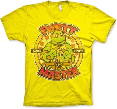 Teenage Mutant Ninja Turtles TMNT Party Master Since 1984 T-Shirt Yellow