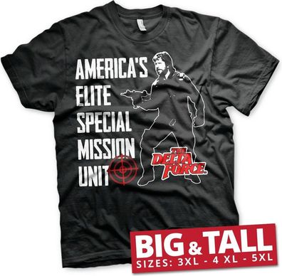 Delta Force America's Elite Special Mission Unit Big &amp; Tall T-Shirt Black