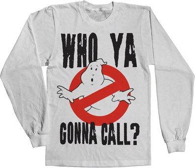 Ghostbusters Who Ya Gonna Call? LS T-Shirt White