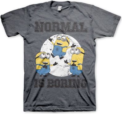 Minions Normal Life Is Boring T-Shirt Dark-Heather