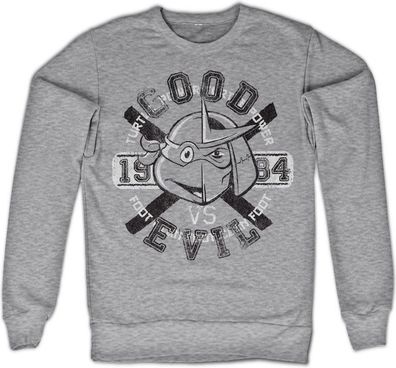 Teenage Mutant Ninja Turtles TMNT Good VS Evil Sweatshirt Heather-Grey