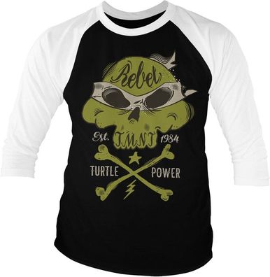 Teenage Mutant Ninja Turtles TMNT Rebel Turtle Power Baseball 3/4 Sleeve Tee T-Shi