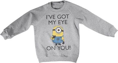 Minions I Got My Eye On You Kids Sweatshirt Kinder Heather-Grey