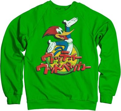 Woody Woodpecker Washed Japanese Logo Sweatshirt Green