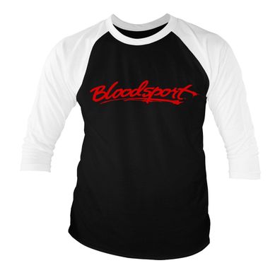 Bloodsport Logo Baseball 3/4 Sleeve Tee T-Shirt White-Black