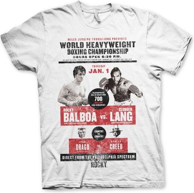 Rocky World Heavyweight Poster T-Shirt White